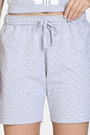 Zivame Knit Cotton Short Set - Grey Mel — thumbnail 7